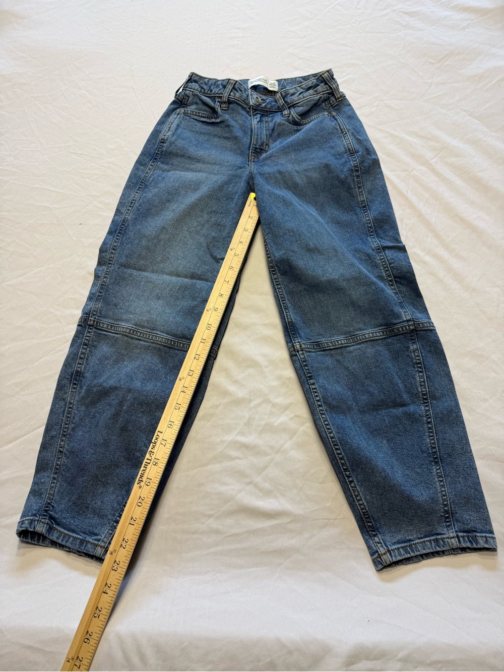 abercrombie kids Blue High Rise Balloon Jeans